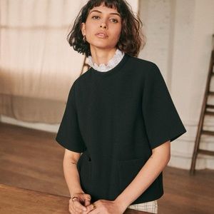 Sezane Short flared sleeves blouse New